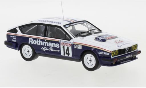 Miniature Alfa Romeo GT 1/43 IXO V6 No.14 Rothmans Rallye WM Tour de Corse 1986 Y.Loubet/J-M.Andrie Alfa Romeo GT 1/43 IXO V6 No.14 Rothmans Rallye WM Tour de Corse 1986 Y.Loubet/J-M.Andrie miniature