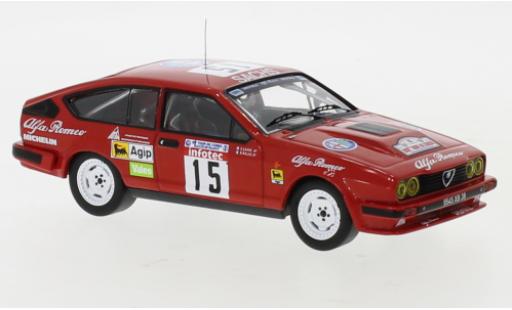 Miniature Alfa Romeo GT 1/43 IXO V6 No.15 Rallye WM Tour de Corse 1986 B.Balas/E.Laine Alfa Romeo GT 1/43 IXO V6 No.15 Rallye WM Tour de Corse 1986 B.Balas/E.Laine miniature
