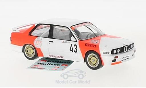 Miniature Bmw M3 E30 1/43 IXO (E30) No.43 Bigazzi Racing Team Marlboro WTCC 1987 mit Decals L.-P.Sala/O.Grouillard Bmw M3 E30 1/43 IXO (E30) No.43 Bigazzi Racing Team Marlboro WTCC 1987 mit Decals L.-P.Sala/O.Grouillard miniature