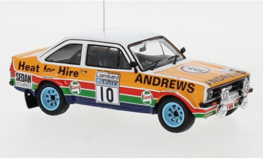 Ford Escort 1/43 IXO MK II RHD No.10 Andrews Rallye WM RAC Rally 1979 R.Brookes/P.White miniature