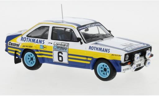 Ford Escort 1/43 IXO MK II RS No.6 Rothmans Rallye WM RAC Rally 1979 A.Vatanen/D.Richards miniature