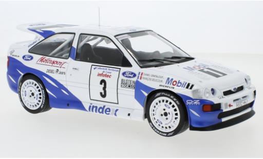 Miniature Ford Escort 1/18 IXO RS Cosworth No.3 Rallye WM Tour de Corse 1993 F.Delecour/D.Grataloup Ford Escort 1/18 IXO RS Cosworth No.3 Rallye WM Tour de Corse 1993 F.Delecour/D.Grataloup miniature