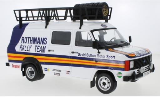 Miniature Ford Transit 1/18 IXO MK II Rothmans avec Rack de toit et charge Ford Transit 1/18 IXO MK II Rothmans avec Rack de toit et charge miniature