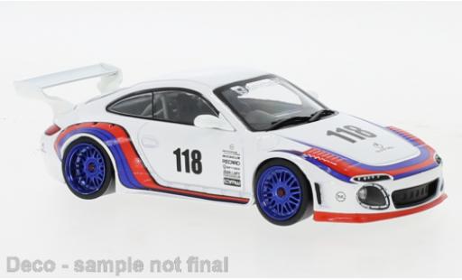 Miniature Porsche 997 1/43 IXO Old and New blanche/Dekor Porsche 997 1/43 IXO Old and New blanche/Dekor miniature