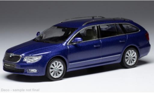 Miniature Skoda Superb 1/43 IXO II 3T metallise bleu 2008 Skoda Superb 1/43 IXO II 3T metallise bleu 2008 miniature