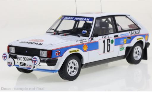 Miniature Talbot Sunbeam 1/24 IXO Lotus No.16 Rallye WM Rally Monte Carlo 1981 Talbot Sunbeam 1/24 IXO Lotus No.16 Rallye WM Rally Monte Carlo 1981 miniature