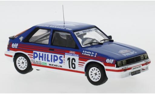 Miniature Renault 11 1/43 IXO Turbo No.16 Philips Rallye WM Tour de Corse 1987 A.Oreille/S.Oreille Renault 11 1/43 IXO Turbo No.16 Philips Rallye WM Tour de Corse 1987 A.Oreille/S.Oreille miniature