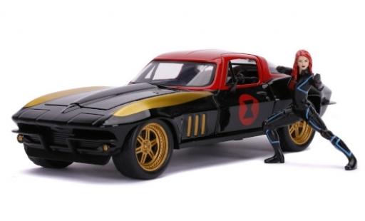 Miniature Chevrolet Corvette 1/24 Jada Toys C2 Tuning Marvel Avengers - Black Widow 1966 avec figurine Chevrolet Corvette 1/24 Jada Toys C2 Tuning Marvel Avengers - Black Widow 1966 avec figurine miniature