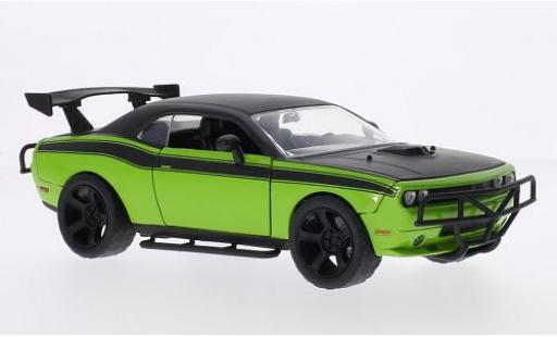 Dodge Challenger 1/24 Jada Toys SRT8 Tuning verte/matt-noire Furious 7 2008 miniature