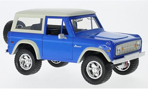 Miniature Ford Bronco 1/24 Jada Toys Hardtop bleue/beige 1973 sans Vitrine Ford Bronco 1/24 Jada Toys Hardtop bleue/beige 1973 sans Vitrine miniature