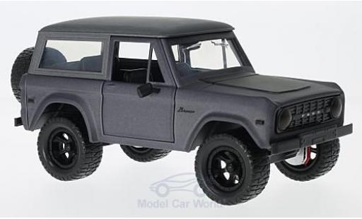 Miniature Ford Bronco 1/24 Jada Toys Hardtop metallise grise/matt-noire 1973 ohne Vitrine Ford Bronco 1/24 Jada Toys Hardtop metallise grise/matt-noire 1973 ohne Vitrine miniature