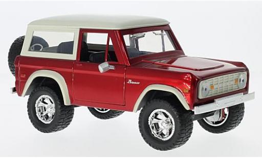 Miniature Ford Bronco 1/24 Jada Toys Hardtop rouge/beige 1973 sans Vitrine Ford Bronco 1/24 Jada Toys Hardtop rouge/beige 1973 sans Vitrine miniature