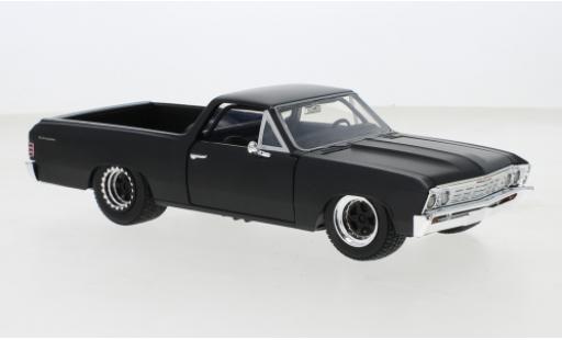 Miniature Chevrolet El Camino 1/24 Jada Toys Jada matt-noire 1967 Chevrolet El Camino 1/24 Jada Toys Jada matt-noire 1967 miniature