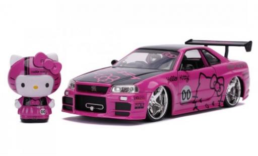 Nissan Skyline 1/24 Jada Toys GT-R (R34) RHD Hello Kitty 2002 miniature