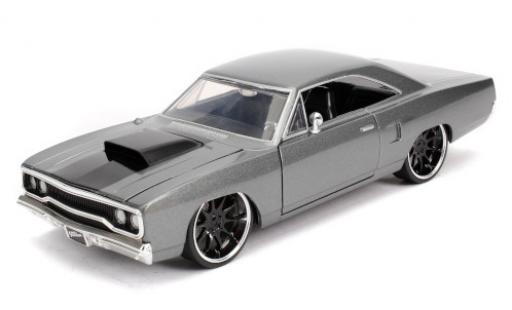 Miniature Plymouth Road Runner 1/24 Jada Toys Tuning metallise grise/matt-noire Fast & Furious 1970 Plymouth Road Runner 1/24 Jada Toys Tuning metallise grise/matt-noire Fast & Furious 1970 miniature