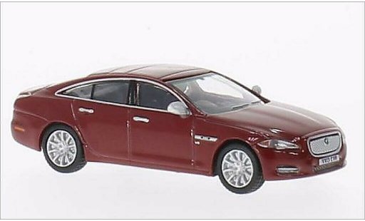 Jaguar XJ Base 1/76 Oxford metallise rouge RHD miniature