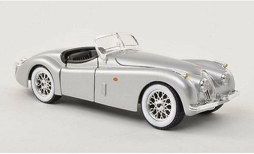 Jaguar XK 120 1/24 Burago Roadster grise LHD 1948 miniature