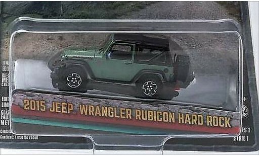 Jeep Wrangler Base 1/64 Greenlight verte/mat-noire 2015 miniature