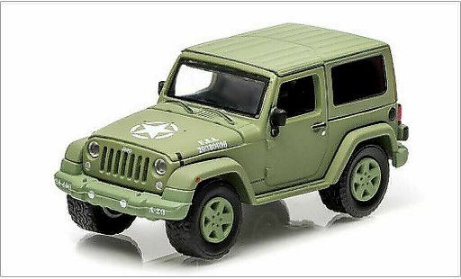 Jeep Wrangler US Army 1/64 Greenlight Hard Top Armee mat-oliv 2014 miniature