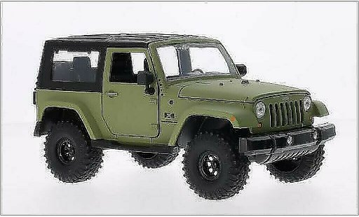 Jeep Wrangler Base 1/24 Jada Toys mat-oliv/noire 2007 miniature