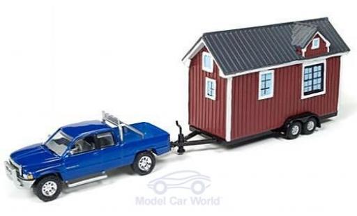 Miniature Dodge RAM 1/64 Johnny Lightning Ram 1500 metallise bleue 1996 mit Tiny House ohne Vitrine Dodge RAM 1/64 Johnny Lightning Ram 1500 metallise bleue 1996 mit Tiny House ohne Vitrine miniature