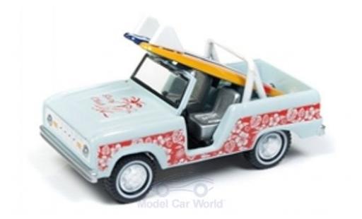 Miniature Ford Bronco 1/64 Johnny Lightning bleue/rouge 1966 Ford Bronco 1/64 Johnny Lightning bleue/rouge 1966 miniature
