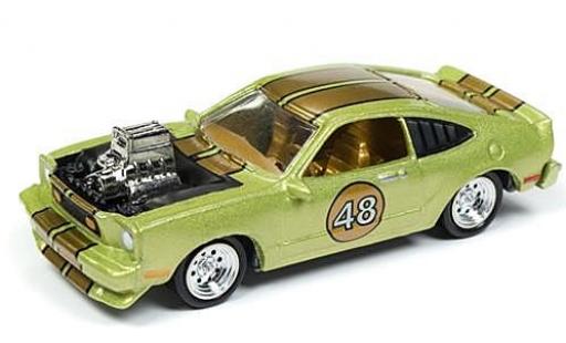 Miniature Ford Mustang 1/64 Johnny Lightning II Cobra metallise verte/gold The Spoilers 1976 tuning sans Vitrine Ford Mustang 1/64 Johnny Lightning II Cobra metallise verte/gold The Spoilers 1976 tuning sans Vitrine miniature