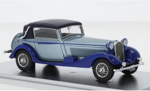 Alfa Romeo 6C 1/43 Kess 1750 GTC Castagna metallise bleue/bleue RHD 1931 Verdeck fermé miniature