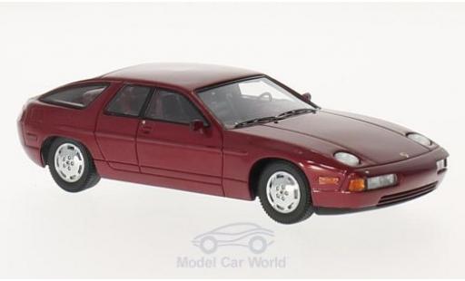 Miniature Porsche 928 1/43 Kess Custom Factory metallise rouge 1986 4 door Sedan Porsche 928 1/43 Kess Custom Factory metallise rouge 1986 4 door Sedan miniature