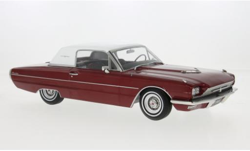 Miniature Ford Thunderbird 1/18 KK Scale Coupe rouge/blanche 1966 1:18 Ford Thunderbird 1/18 KK Scale Coupe rouge/blanche 1966 1:18 miniature