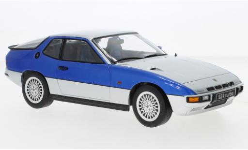 Miniature Porsche 924 1/18 KK Scale Turbo grise/metallise bleue 1986 Porsche 924 1/18 KK Scale Turbo grise/metallise bleue 1986 miniature