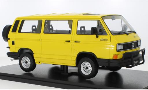 Miniature Volkswagen T3 1/18 KK Scale Bus Syncro jaune 1987 Volkswagen T3 1/18 KK Scale Bus Syncro jaune 1987 miniature