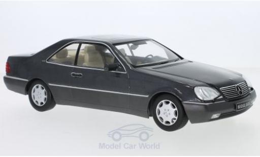 Miniature Mercedes 600 1/18 KK Scale SEC (C140) metallise anthrazit 1992 Mercedes 600 1/18 KK Scale SEC (C140) metallise anthrazit 1992 miniature