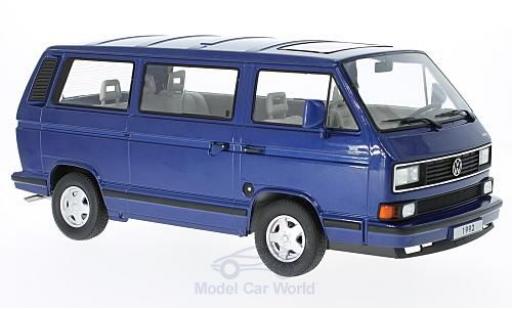 Miniature Volkswagen Bulli 1/18 KK Scale T3 Multivan metallise bleue 1992 Volkswagen Bulli 1/18 KK Scale T3 Multivan metallise bleue 1992 miniature