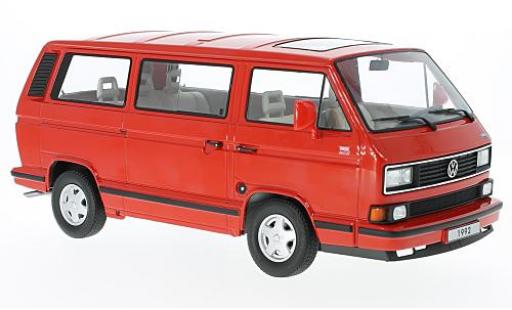 Miniature Volkswagen Bulli 1/18 KK Scale T3 Multivan rouge 1992 Volkswagen Bulli 1/18 KK Scale T3 Multivan rouge 1992 miniature
