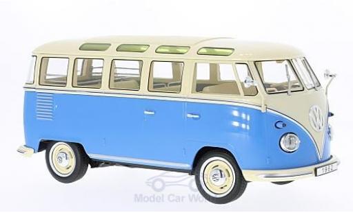Miniature Volkswagen T1 B 1/18 KK Scale bleue/beige 1962 Samba Volkswagen T1 B 1/18 KK Scale bleue/beige 1962 Samba miniature