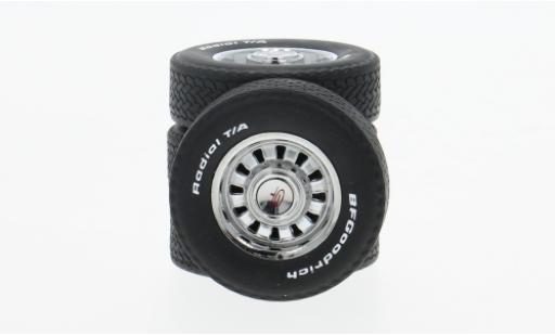 Ford Mustang 1/18 KK Scale Zubehör Speichenräder chrom/noire 1:18 miniature