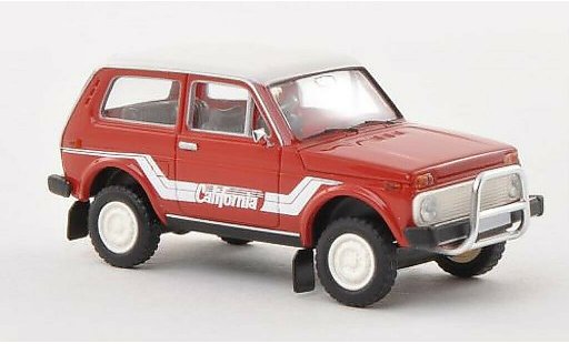 Lada Niva California 1/87 Brekina rouge/blanche miniature