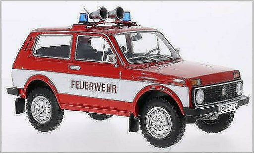 Lada Niva Pompiers 1/18 MCG rouge/blanche 1978 miniature