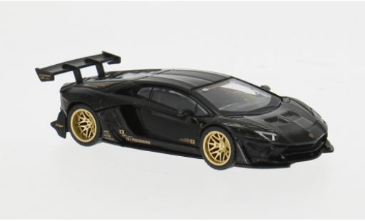 Lamborghini Aventador 1/64 Mini GT noire/gold 2025 1:64 miniature