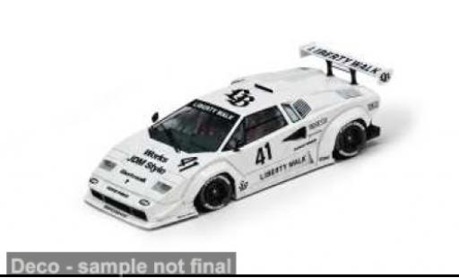 Lamborghini Countach 1/64 INNO64 blanche/noire Liberty Walk 1:64