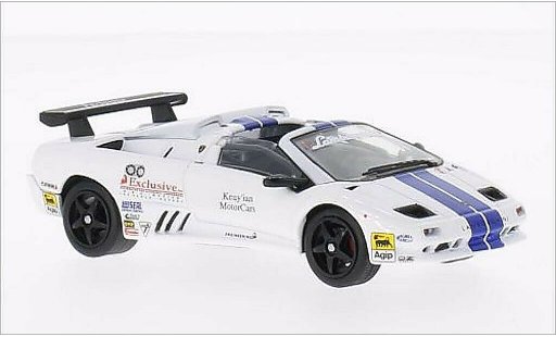Lamborghini Diablo VT 1/43 WhiteBox -R Roadster Trofeo blanche/bleu 1997 miniature