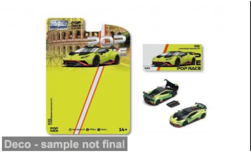 Lamborghini Huracan 1/64 Pop Race STO verte Enigma Exclusive 1:64 miniature