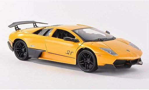Lamborghini Murcielago LP670-4 1/24 Motormax SV jaune/mat-noire miniature
