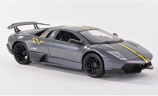 Lamborghini Murcielago LP670-4 1/24 Motormax SV grise/mat-noire miniature