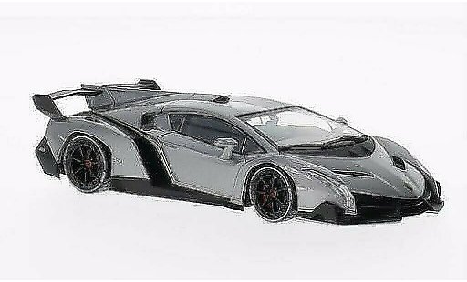 Lamborghini Veneno Coupe 1/43 Kyosho grise avec blancheem Dekor-bandes miniature