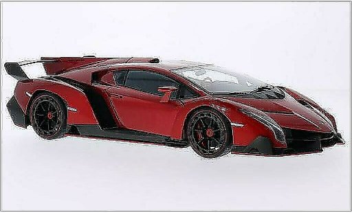 Lamborghini Veneno Coupe 1/18 Autoart metallise rouge 2013 miniature