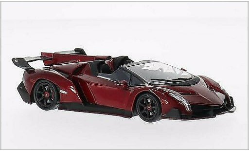 Lamborghini Veneno Roadster 1/43 WhiteBox metallise rouge 2013 miniature