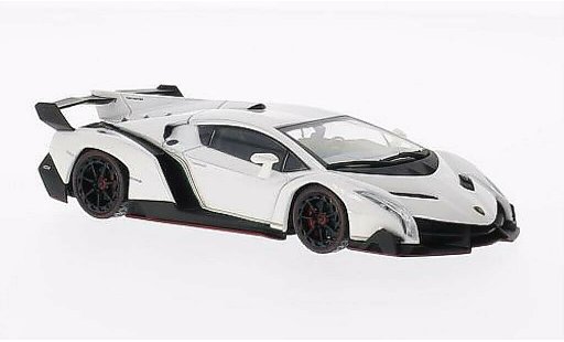 Lamborghini Veneno Coupe 1/43 Kyosho blanche avec rotem Dekorbandes miniature