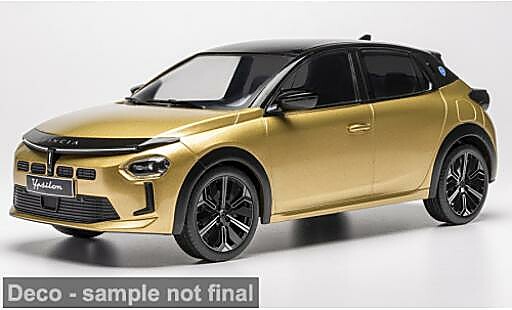 Diecast model cars Lancia Ypsilon yellow/black 2025 1/18 IXO